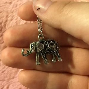 Silver Elephant Necklace
